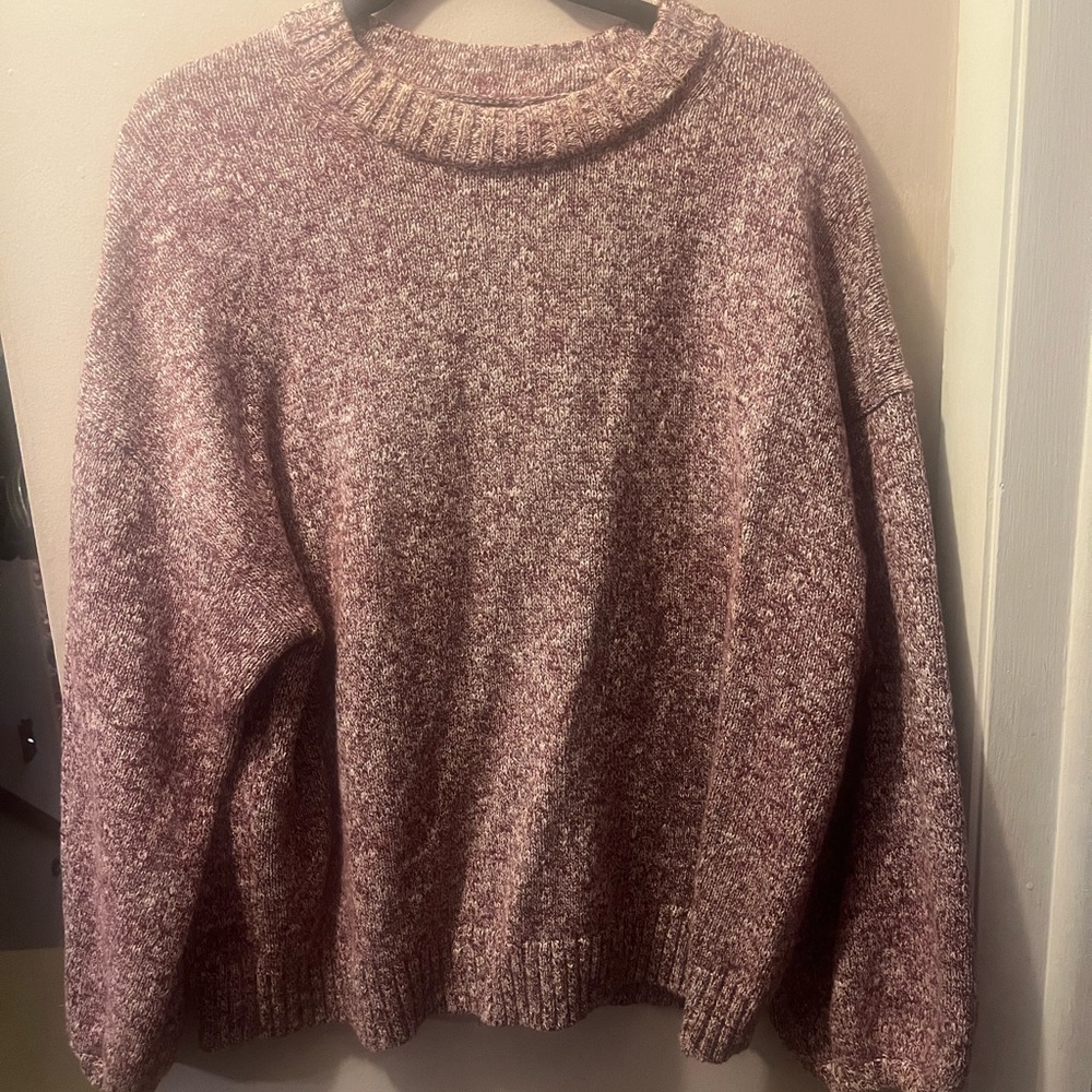 Women's Marled j crew sweater - light burgundy. - Picture 2 of 7